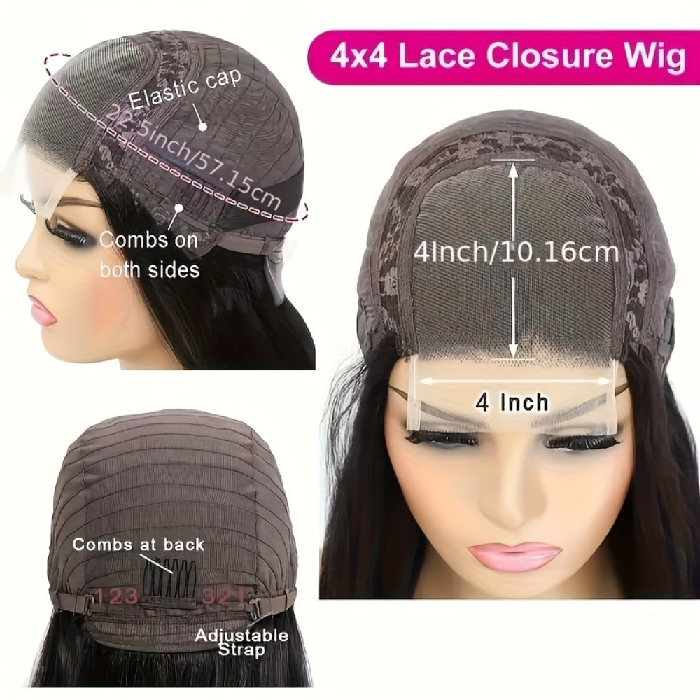 4x4 Lace Front Wig Short Curly Bob Human Hair Brazilian Deep Wave Glueless Pre-Plucked Pre-Cut Bouncy Curls Natural Hairline Beginner Friendly 12 Inch