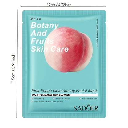 Rose & Fruit Essence Sheet Mask Set – Moisturizing & Brightening Face Masks for Dry Winter Skin, Nourishing Skincare Gift for Women, 40 Masks
