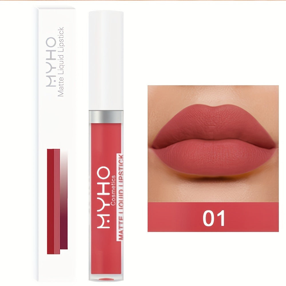Velvet Matte Lip Gloss Set 9pcs — Waterproof High Pigment Lip Glaze, Non-Stick Creamy Formula, Long-Lasting Color for All Skin Tones, Perfect Gift for Women, 18 Shades Available