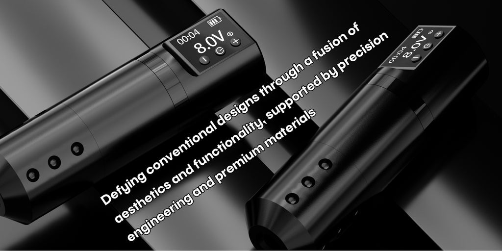 POSEIDON V5 Cordless Tattoo Machine Kit Complete with LCD Screen Display, Wireless Rotary Pen, 1500mAh Battery, 10 Needles & 11 Ink - Full Tattoo Supplies for Beginners & Professional Artists, Portable Tattoo Gun (No Adapter Included)