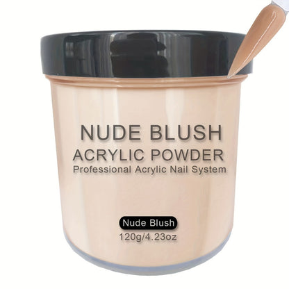 Acrylic Nail Powder Nude Beige 4oz for Nail Extensions Sculpting Salon DIY Manicure Long-Lasting Professional Acrylic System