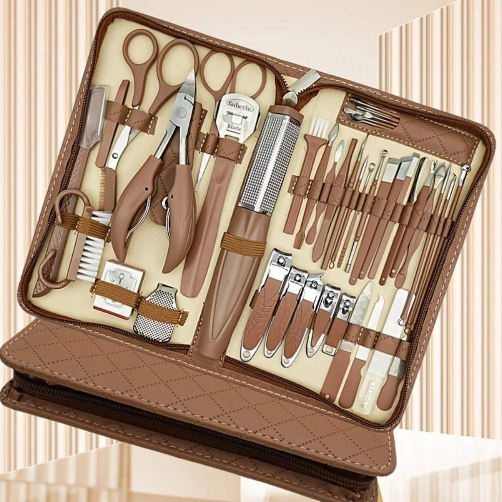 42pcs Professional Nail Pedicure Kit - Stainless Steel Nail Scissors, Horny Pliers, Portable Travel Box Beauty Tools, Nail Art Technical Supplies, Beauty Tools, Basic Nail Art Kit