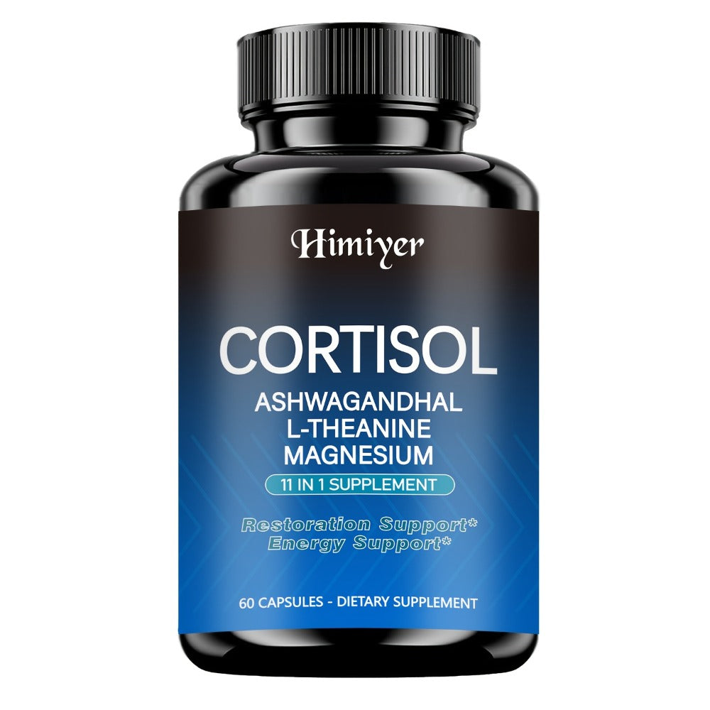 60 Capsules - 11-in-1 Hormone Balancing Stress Management Supplement - CORTISOL - Balances Cortisol And Energy, Restful Sleep And Mood Boost, with Rhodiola Rosea, Ashwagandha, Theanine And Magnesium
