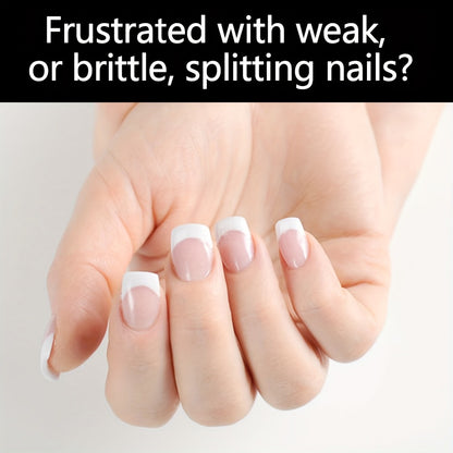 Nail Strengthening Polish 10ml for Thin Brittle Nails Formaldehyde Free with Glycerin Hyaluronic Acid Fast Results Nail Hardener Treatment for Fingernails Toenails All Nail Types Light Beige 0.34oz