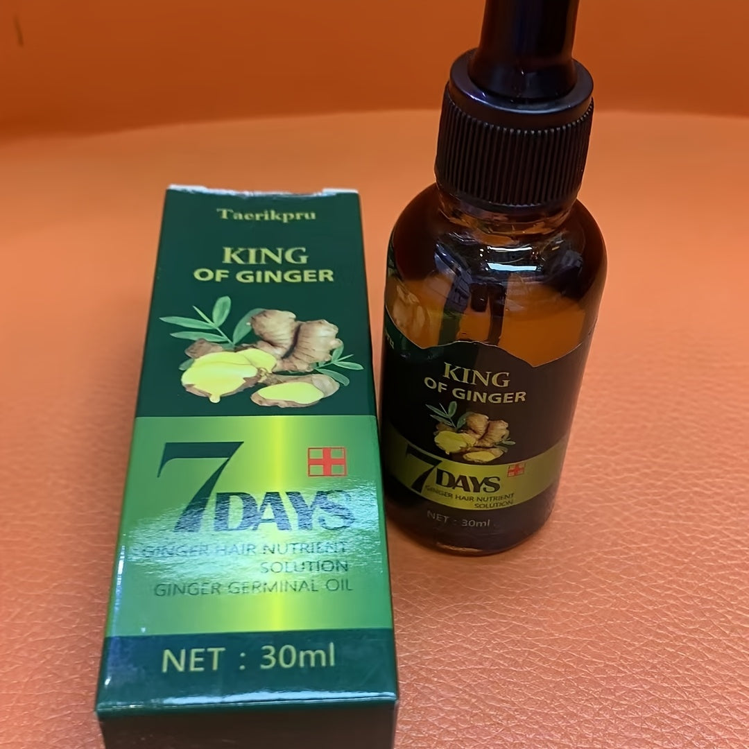 Two Bottles Of Ginger Essence Oil And Biotin Hair Care Essence, Suitable for All Hair Qualities, 7-day Ginger Grass Scalp Massage Moisturizing Care, Perfect Gift for Men And Women On Valentine's Day And Mother's Day