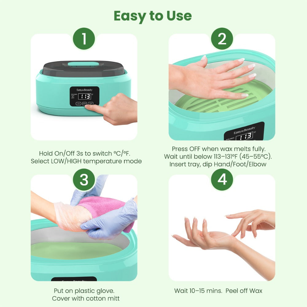 Paraffin Wax Machine for Hand and Feet, Touchscreen 3000ml Paraffin Wax Warmer with 6 Packs Wax (2.64 lbs), Paraffin Hot Wax Spa, Paraffin Bath for Home Use