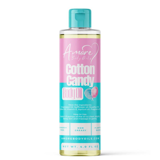 Body Oil Cotton Candy Scent — Strawberry, Raspberry, Spun Sugar & French Vanilla Fragrance Oil for Skin Moisturizing and Aromatherapy Gift for Women
