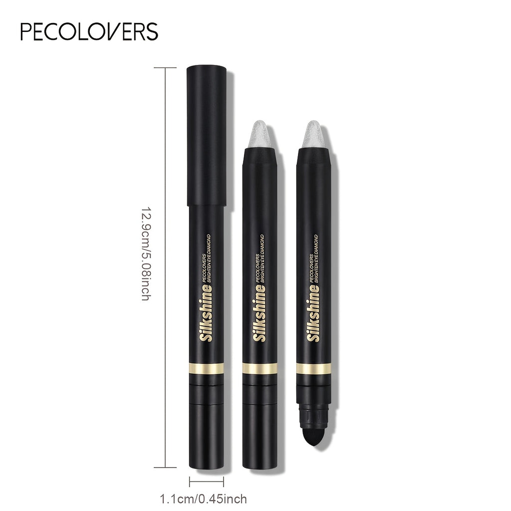 Set of 9 Metallic Eyeshadow Sticks with a Brush, Featuring a Brown Cream Shimmer Crayon, an Eye Brightener Stick, a Highlighter, And an Eyeliner Pen, All Waterproof And Long-Lasting for Makeup