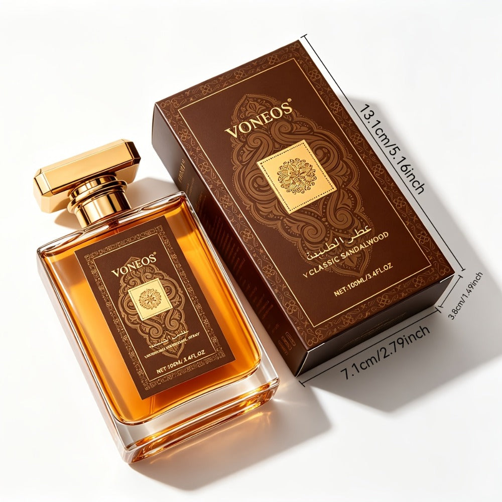 Arabic Cologne for Men Dubai Sudan 3.4 Oz Oriental Oud Fragrance Spray Long Lasting Luxury Gold Bottle Sandalwood Amber Musk Gift for Him 1 2 3 Pcs