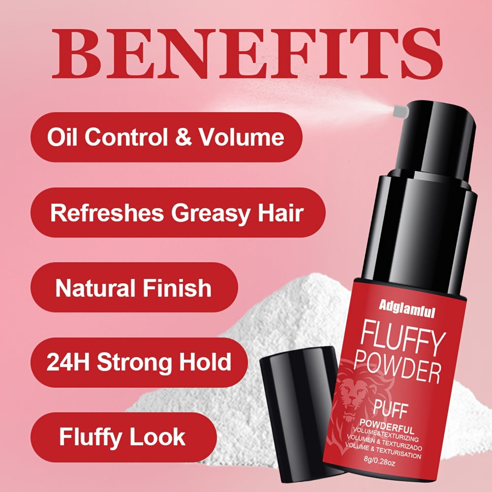 Adglamful Hair Styling Powder, Press Bottle Oil Control Powder for Texture & Natural Finish, Lightweight Oil Absorption, No-Rinse Formula for Flat & Oily Fine Hair, Essential for Business Travel