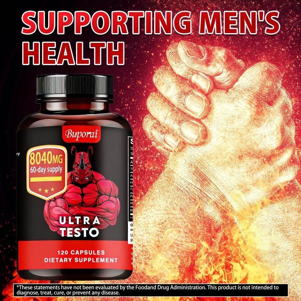 Ultra Testo - with Ashwagandha, Tongkat Ali, Maca Root, Supports Men'S Health, Supplement - 120pcs