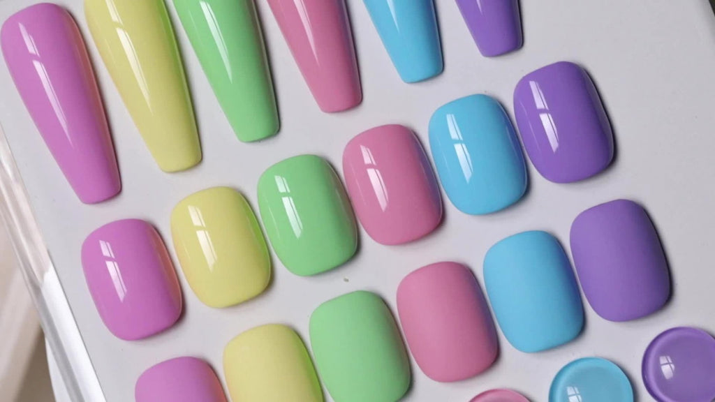 XEIJAYI Sweetheart Candy Series Gel Nail Polish Set, Featuring 6 Vibrant Colors with a Glossy LED End. This Long-Lasting, Salon-Quality Nail Art Collection Is Perfect for Spring And Summer, Easy to Apply, Non-Toxic