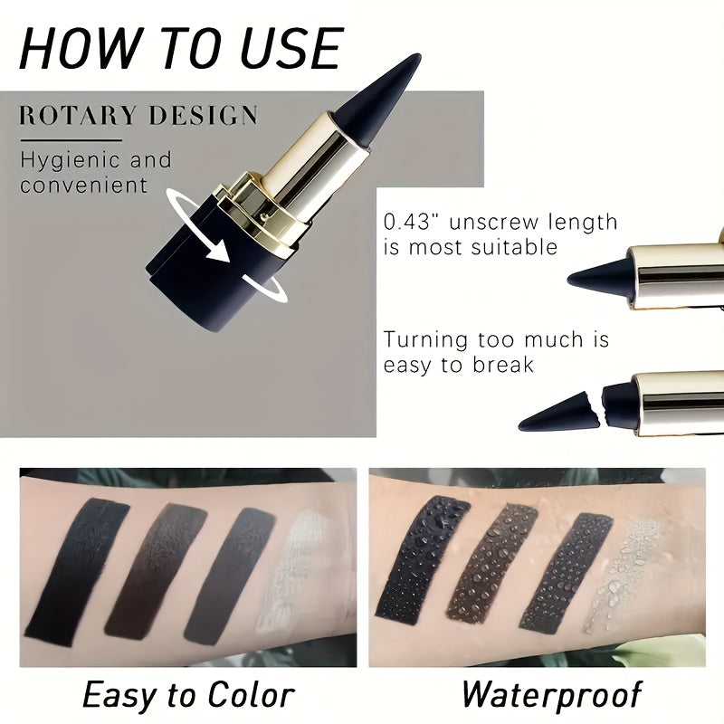 2pcs/4pcs Pack 24 Hour Long-Lasting Eyeliner Gel Stick with Lip Brush - Matte End, Fast Drying, Non-Smudging And Waterproof - for Eyes And Lips, Perfect for Everyday And Party Makeup