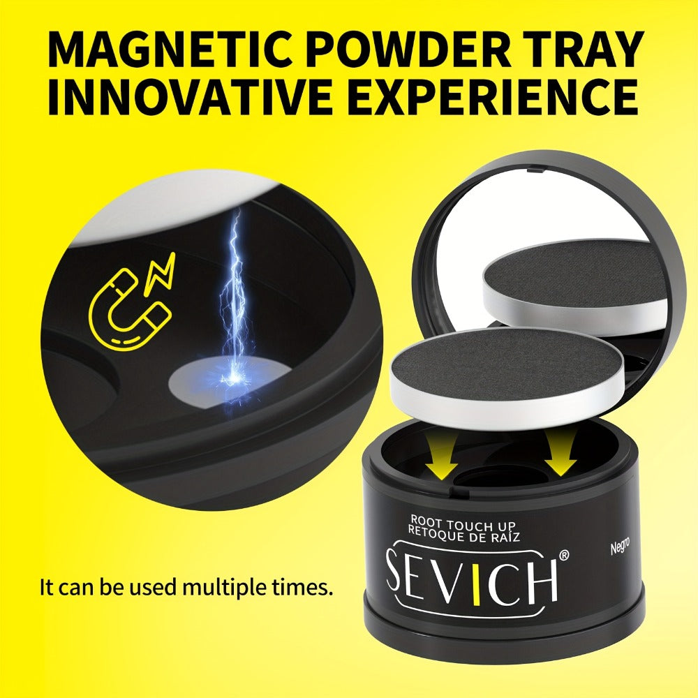 Hairline Powder Root Touch-Up Kit Waterproof Hair Shadow 4g + 4g Refill & Brush - Instant Grey Hair Concealer, Natural Eyebrow Powder for Men & Women, Long-Lasting Travel-Size Natural Finish