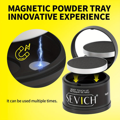 Hairline Powder Root Touch-Up Kit Waterproof Hair Shadow 4g + 4g Refill & Brush - Instant Grey Hair Concealer, Natural Eyebrow Powder for Men & Women, Long-Lasting Travel-Size Natural Finish