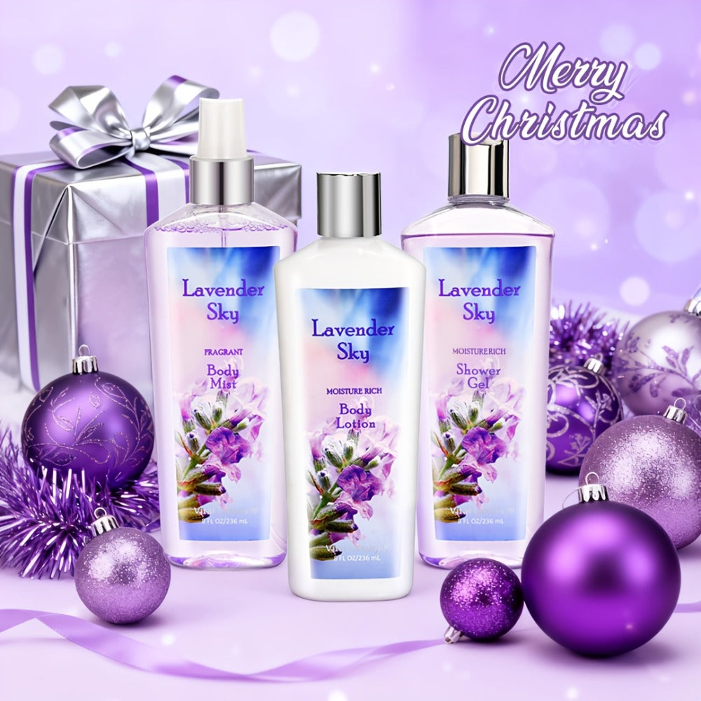 Christmas Gift! 3-Bottle Set of Body Care Fragrance Body Lotion And Perfume. Large Capacity, Gentle Cleansing And Moisturizing, Long-Lasting Fragrance. Suitable for Daily Use Or Dates, Specially Designed for Surprise Gifts