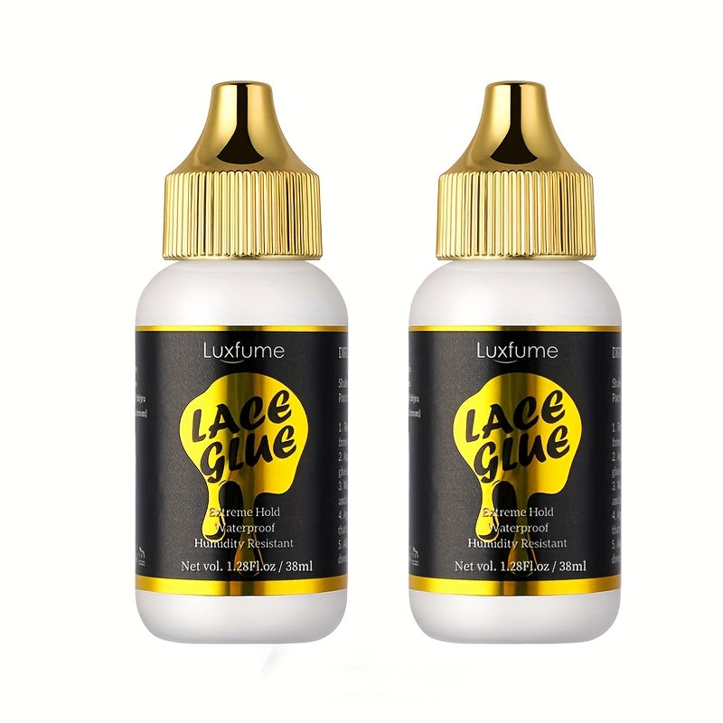 2pcs Wig Glue Lace Glue, Bold Hold Lace Glue for Wigs, Invisible Bonding Wig Glue for Front Lace Wig, Fast Drying Waterproof Lace Glue Extreme Hold for Lace Wigs And Daily Temporary Styling Of Hair.