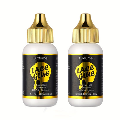 Lace Glue for Wigs Bold Hold Invisible Bonding - Fast Drying Waterproof Extreme Hold Wig Adhesive for Lace Front Wigs Daily Styling 2pcs