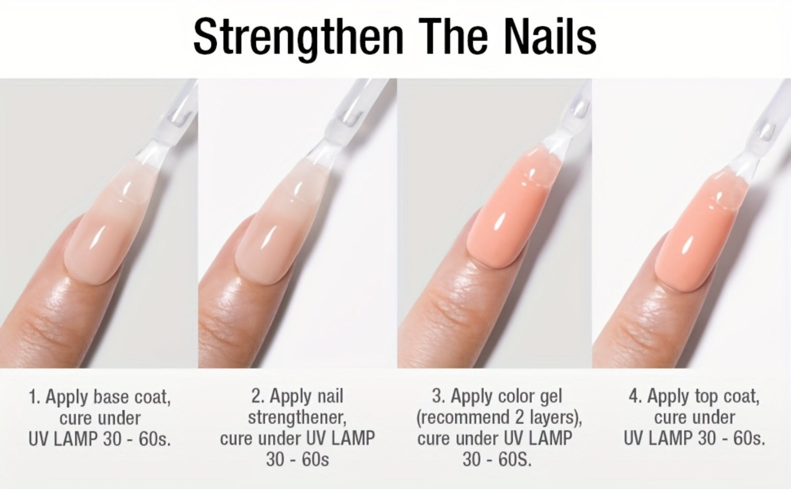 Candy Lover Gel Nail Polish Top And Base Coat, 4pcs Glossy Top Coat Base Coat Matte Top Coat & Nail Strengthener Kit, UV Soak Off Gel Base And Top Coat Nail Polish Nail Strengthener Gel Nail Kit