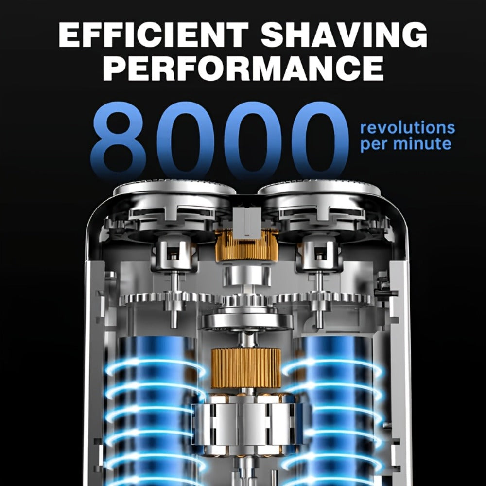 Electric Shaver for Men Magnetic Dual Blade Heads 2-Speed USB Rechargeable Mini Portable Razor - Compact Travel Electric Razor Orange Black Purple Blue White Grey Waterproof Version