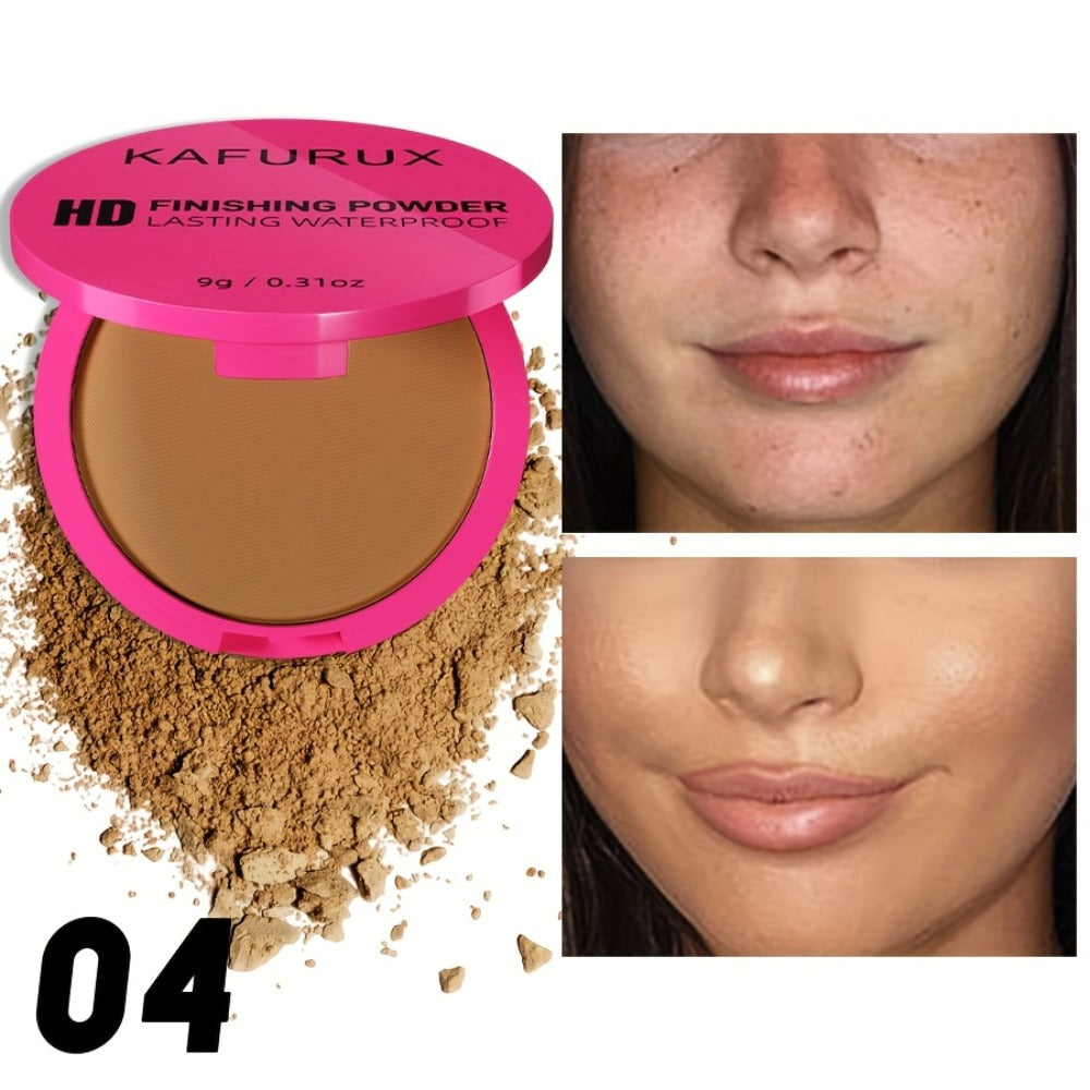 Pressed Powder Foundation 2PCS Set – Lightweight, Waterproof & Sweatproof Concealer Makeup, Non-Sticky Non-Drying Formula, Long-Lasting Coverage for All Skin Types, 5 Shades
