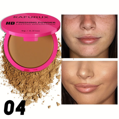 Pressed Powder Foundation 2PCS Set – Lightweight, Waterproof & Sweatproof Concealer Makeup, Non-Sticky Non-Drying Formula, Long-Lasting Coverage for All Skin Types, 5 Shades