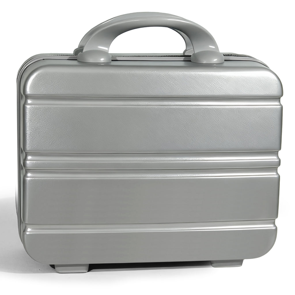 Portable Makeup Travel Case Hand Luggage, Pressure-proof Carrying Makeup Case Suitcase with Elastic Band, Small Hard Shell Cosmetic Case for Travel Camping.The Choice for Elegant Women