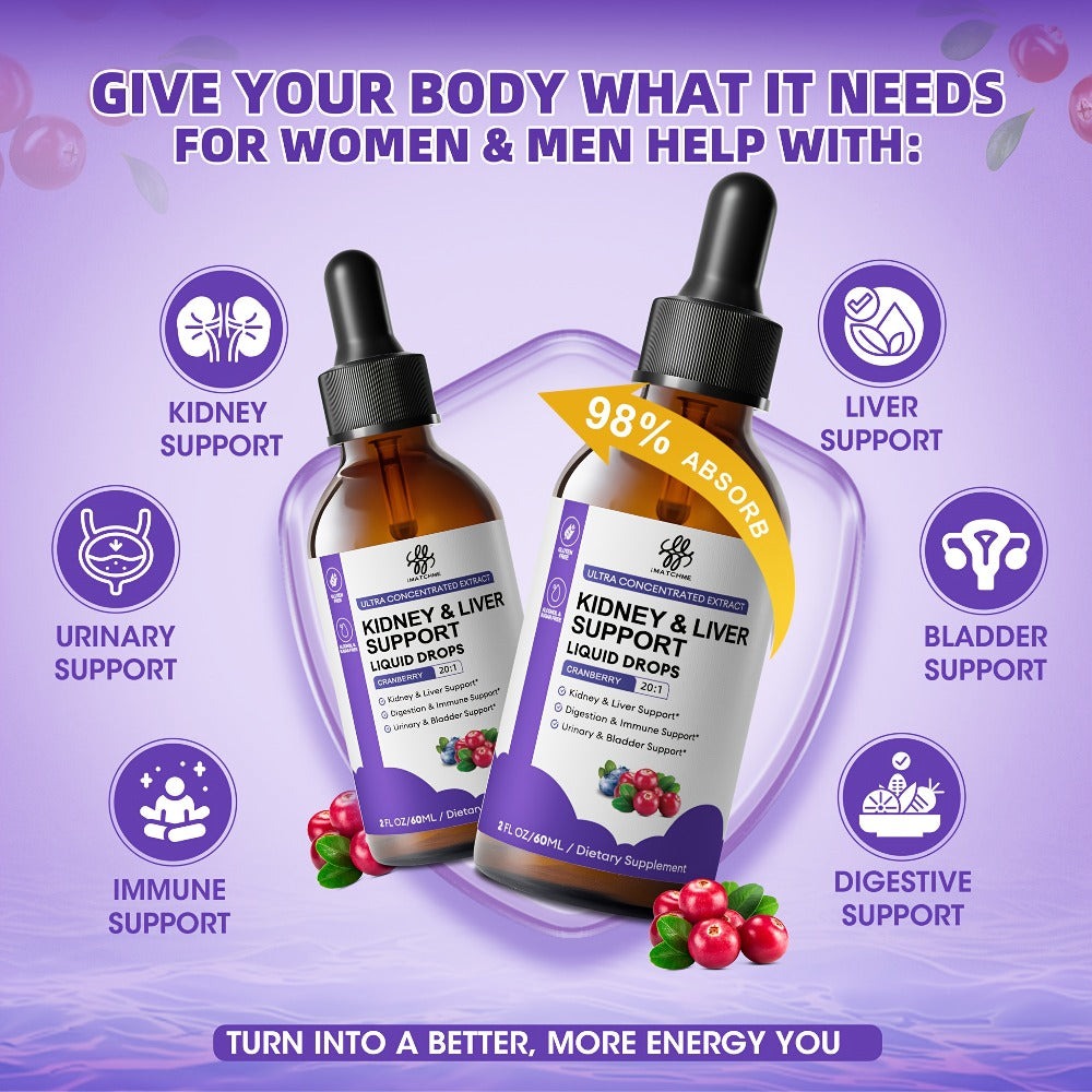 27-In-1 Complex Kidney And Liver Support Drops - Alcohol-Free, Made from a Variety of Natural Herbs Carefully Selected Ingredients, Support Liver Health, Balanced Health, 1/2/3Bottles