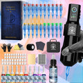 POSEIDON Tattoo Kit, Tattoo Pen Kit, Wireless Rotary Tattoo Gun Kit, LED Color Screen Tattoo Machine Kit with 20pcs Tattoo Cartridge Needles And 11 Tattoo Inks, Tattoo Supplies for Beginners