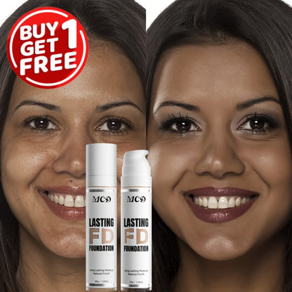 Liquid Foundation 2pcs Full Coverage Concealer Makeup Long Lasting Natural Finish - Suitable for All Skin Types Women Face Foundation Set