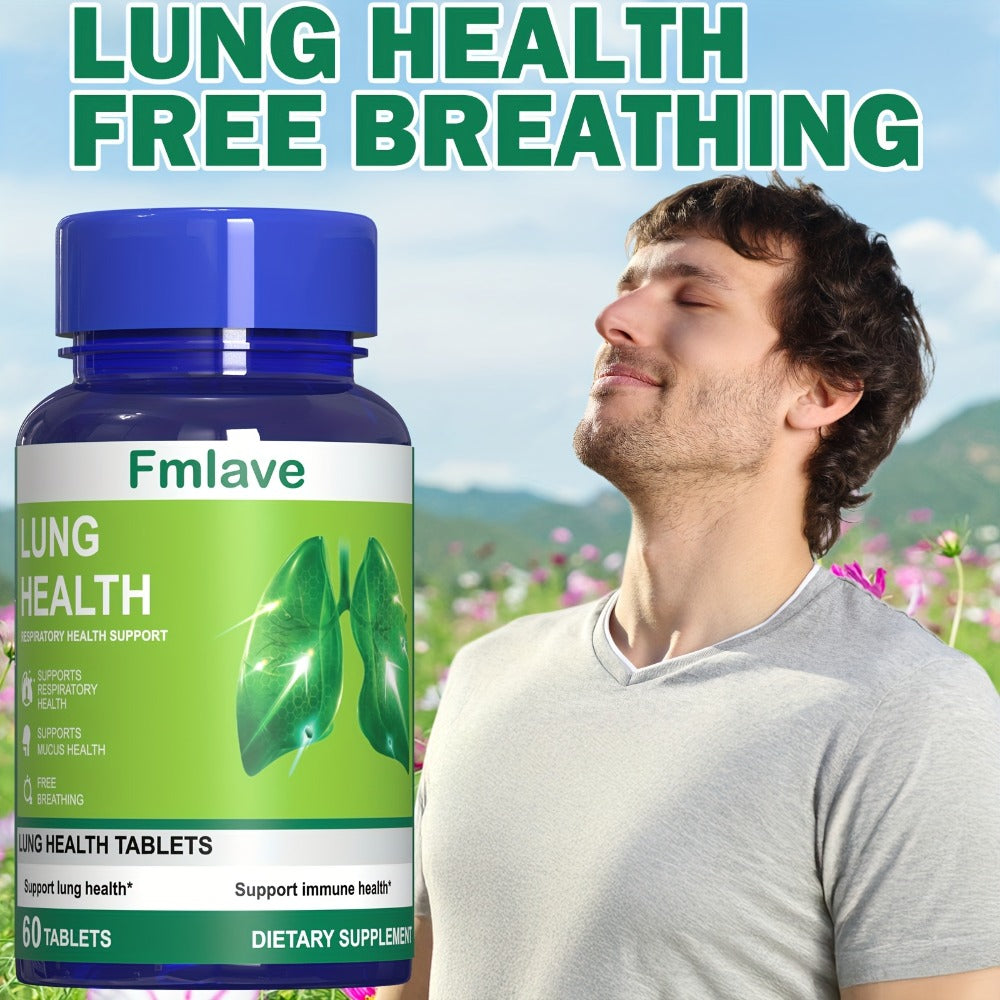 Cleanse Support Supplement, Lung & Respiratory Health Support, Powerful Herbals Extract Formula for Breathing Comfort, Immune & Mucus Support, 60 Tablets (36g)