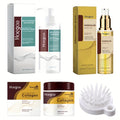 A Set Of Keratin Hair Care Kit Containing Moroccan Nut Oil, Deep Moisturizing, Repairing Split Ends, Making Your Hair Softer. It Includes Conditioner, Essential Oil, And Hair Mask, Suitable for Daily Hair Care Use, And Is The Best Gift, Travel Size