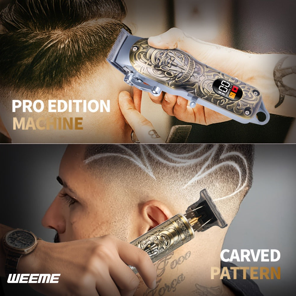 Hair Clippers, Electric Razor Hair Clipper Beard Trimmer USB-C Charging Hair Trimmer with 4 Limit Combs Hair/Beard Trimmer Kit for Hair Shaving Cutting Body Hair, Is The Best Choice for Men