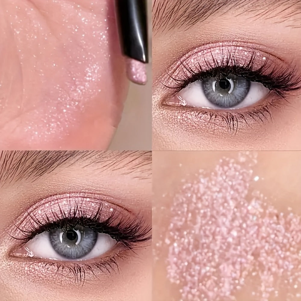 Eyeshadow Sticks Set of 6 - Pearl Shimmer Sparkling Eyeshadow Pens Waterproof Long-Lasting - Easy Blendable Eye Makeup Sticks for Beginners Gift for Women