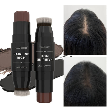 Hair Color Pen Root Touch-Up Stick with Brush | Waterproof Temporary Gray & White Hair Coverage | Plant Squalane Formula | Fast Seamless Application | 3 Shades