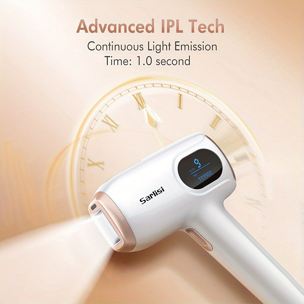 IPL Hair Removal Device for Women and Men - 9 Modes Auto Flash Painless Permanent Hair Removal Machine, Full Body At-Home IPL Laser Hair Remover for Face Legs Underarms Bikini Line