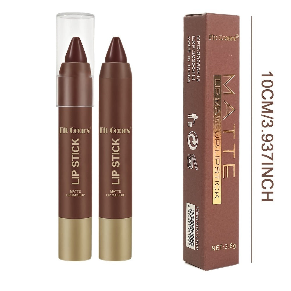 Lipstick Set 6 Pack Matte Long Lasting Waterproof Full Coverage - Non-Fading Velvet Lip Color for All Skin Tones Orange Brown Pink Purple Red Shades Makeup Gift for Women