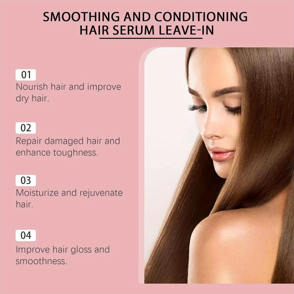Leave-In Conditioning Spray Detangler 2 Bottles 13.53oz Snail Serum Anti-Frizz Deep Conditioner Shine-Boosting Moisturizing for Curly Dry Damaged Hair Frizz Control Smooth Silky Hair Care