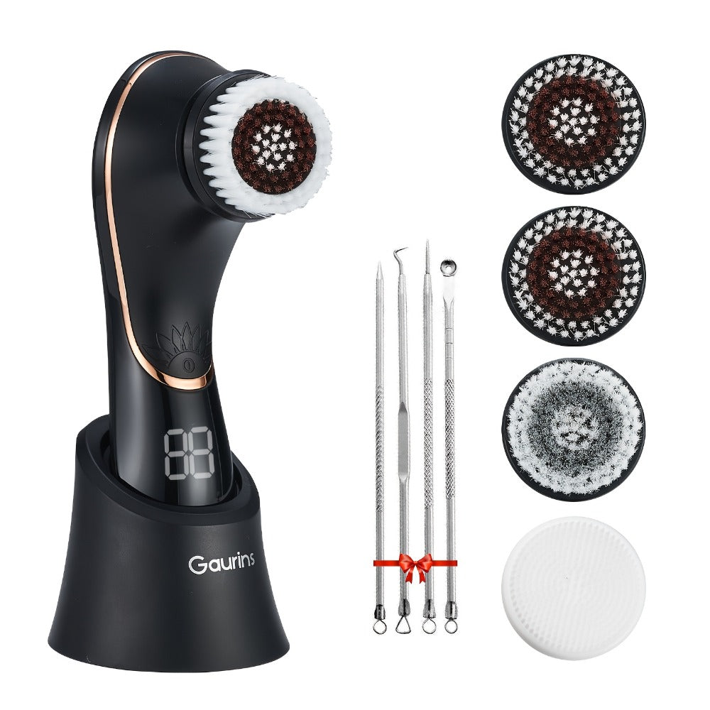 Facial Cleansing Brush Face Scrubber Rechargeable Electric Spin Cleanser Device for Exfoliating, Massaging And Deep Cleansing Removing Blackhead, Face Massaging