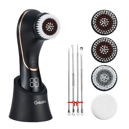 Electric Spin Facial Cleansing Brush Rechargeable - Deep Cleansing Blackhead Removal Exfoliating Massaging Face Scrubber Skin Rejuvenation Device for Women