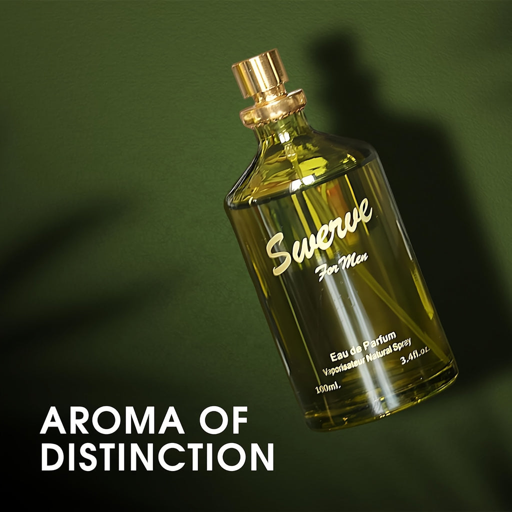 Swerve Sensual Woody Fragrance for Men | Long Lasting Cologne Aromatic Scent, Eau De Parfum Natural Spray - Great Holiday Gift, 3.4fl.oz/100ml