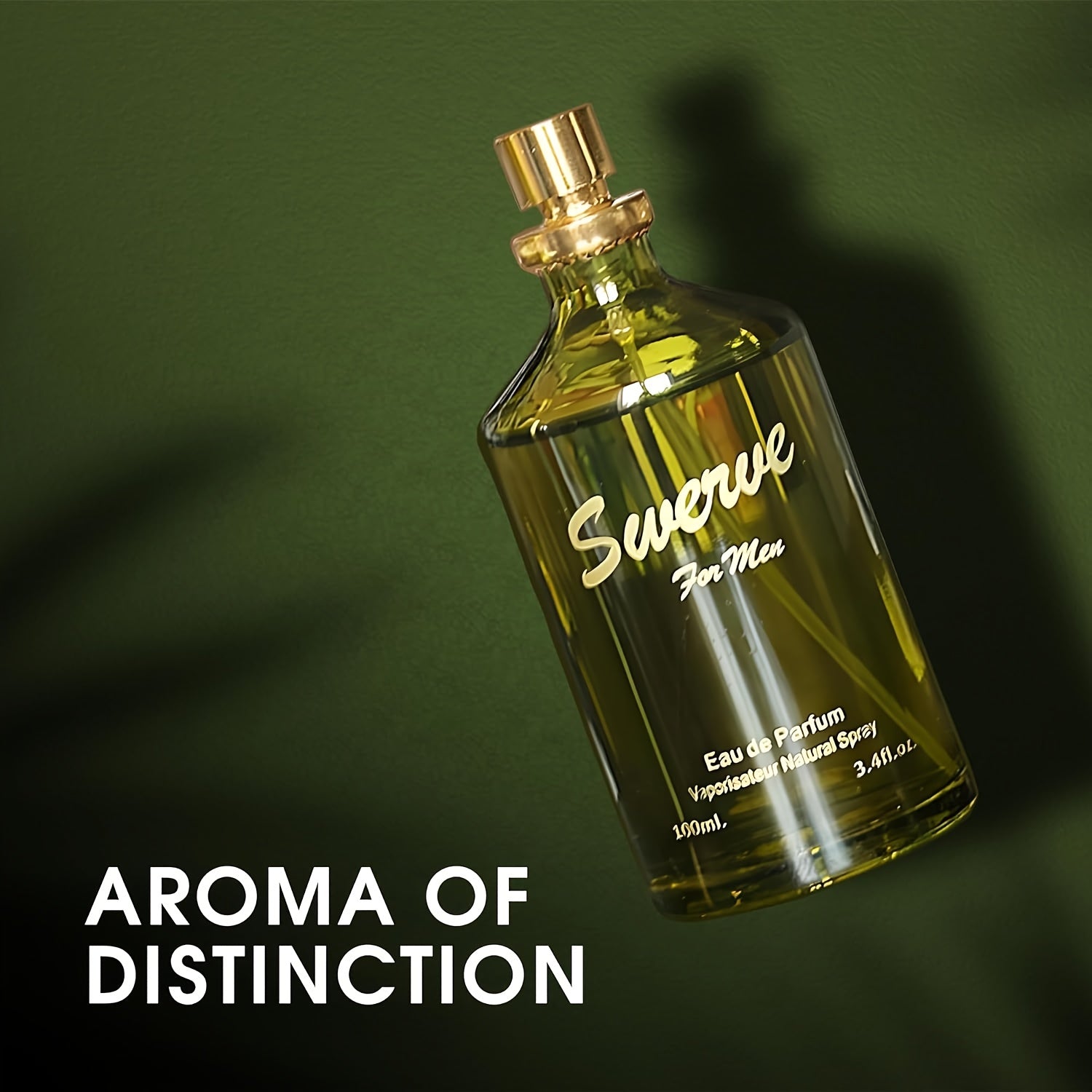 Swerve Sensual Woody Fragrance for Men | Long Lasting Cologne Aromatic Scent, Eau De Parfum Natural Spray - Great Holiday Gift, 3.4fl.oz/100ml