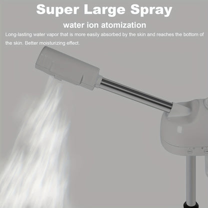 Professional Facial Steamer on Wheels - Hot Ozone Standing Esthetician Steamer for Salon Spa Skin Care, Mist Face Steamer