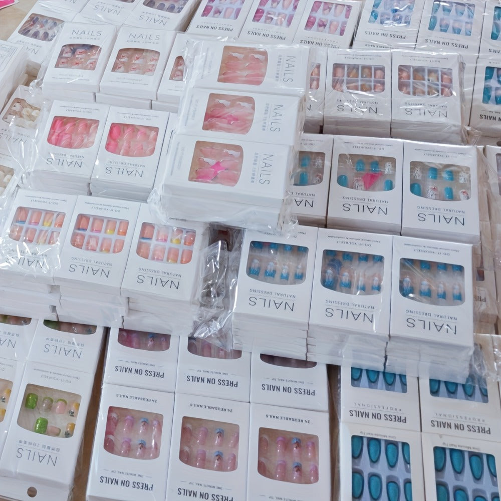 576 Nail Designs in Any Combination, Available in Medium, Short And Long Lengths, Including Square, Almond, Oval And Ballerina Shapes. These Stylish Shiny Nail Products Are Removable Fake Nails That Enhance Your Look And Showcase Your Beauty