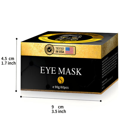 Under Eye Patches 24K Gold Collagen Hyaluronic Acid Glycerin Moisturizing Plumping Anti-Dark Circle Unisex All Skin Types Travel Gift 60pcs