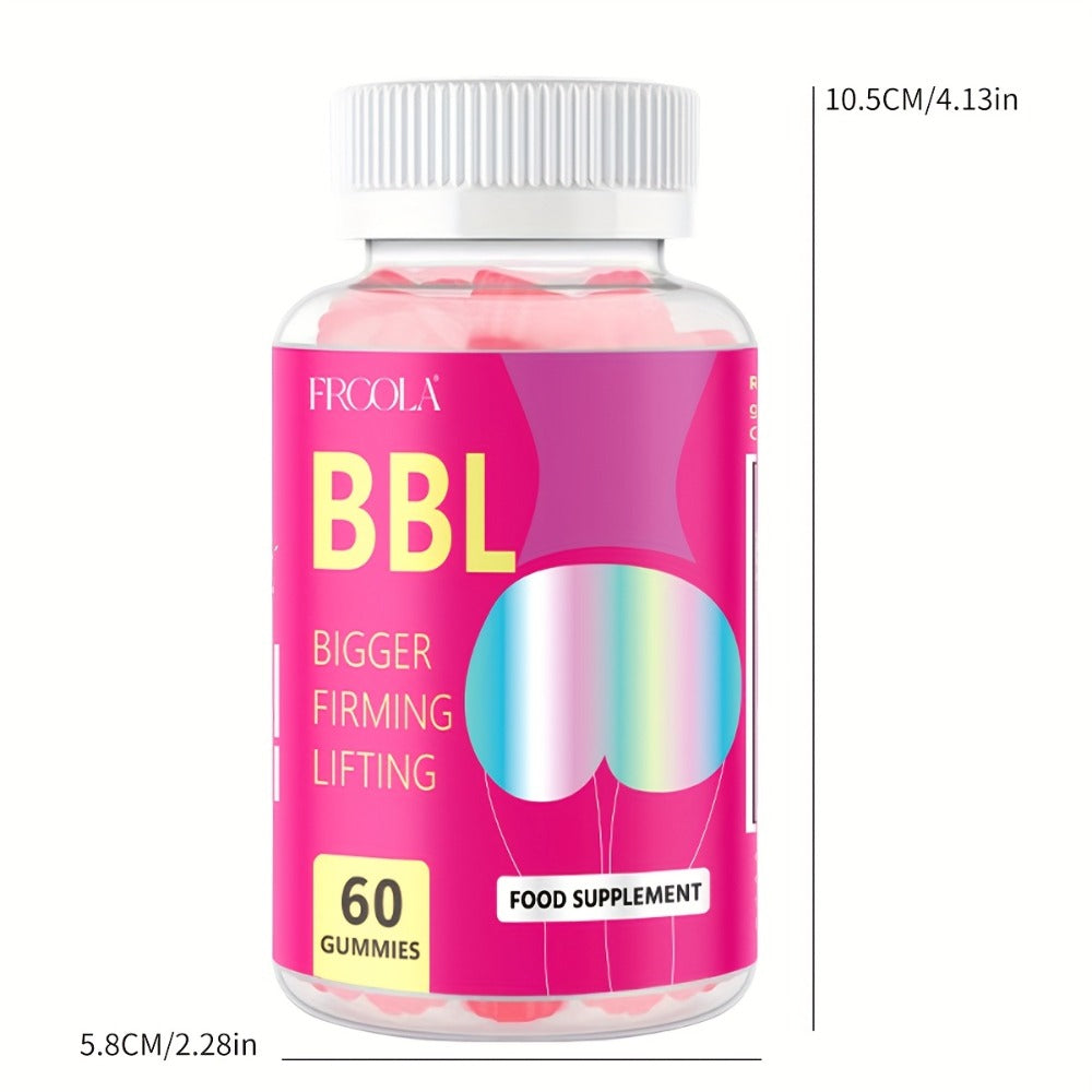 Women'S BBL And BBG Gummies - Herbal Essence | Bum And Chest Health Support Gummies for Women | Strawberry Flavor | Women'S Fitness Supplement 60 Gummies