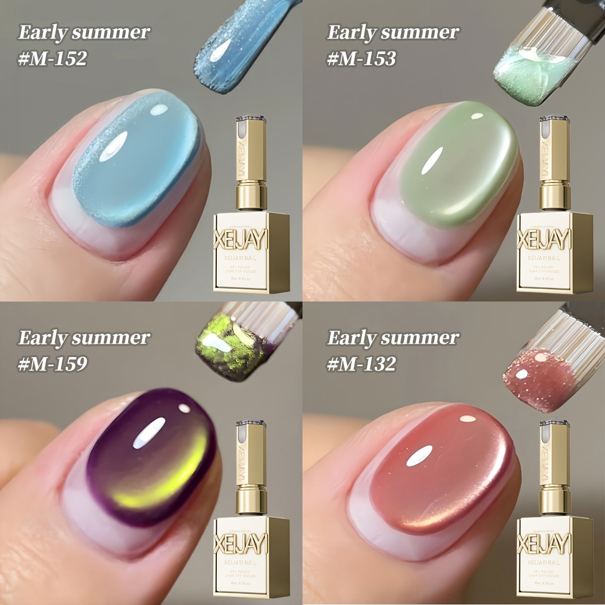 Trends for Cat Eye Nails in 2025: Holographic Nail Art in Four Colors, 0.51oz Reflective Cat'S Eye Magnetic Nail Gel for Soaking, LED Gel, Salon Quality Tools for Women'S Nail Art, Fashionable Nail Gel