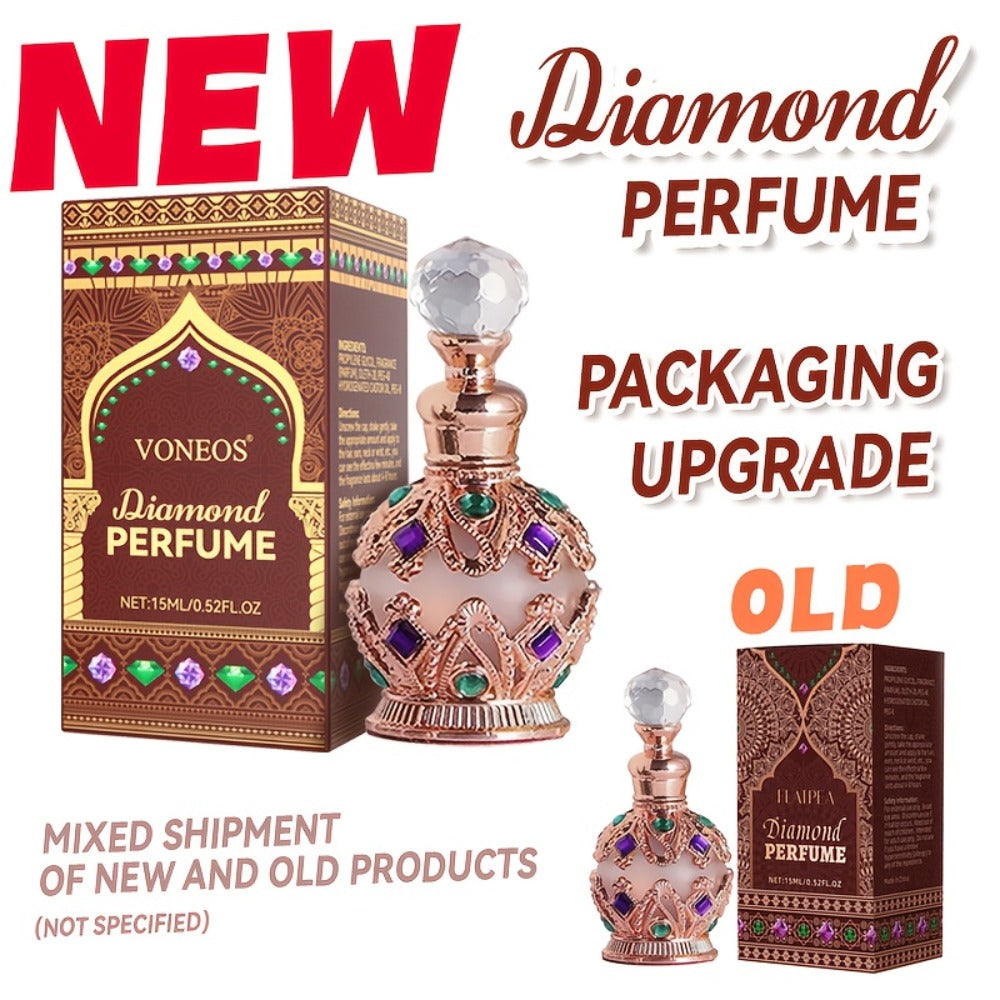 Arabian Perfume for Women Diamond Bottle EDT — Ocean Flower Vanilla Musk Long-Lasting Fragrance Spray | Diamonds Woody & Diamond Crown Styles | Luxury Gift for Her