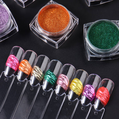 Nail Powder Set 36 Colors Chrome Holographic Glitter Nail Art Pigment Dust Kit for Gel Nails Acrylic Manicure Decoration