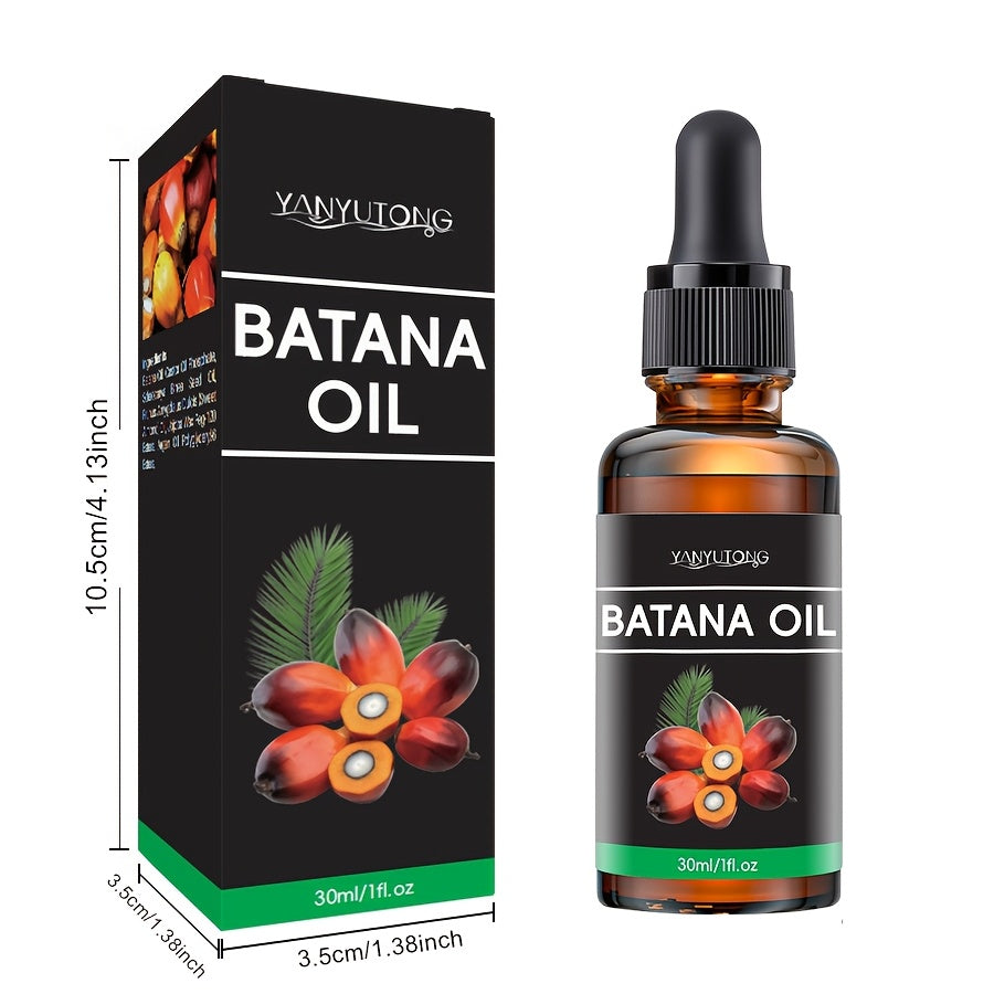 1/4pcs 30ml Batana essential oil package, used for moisturizing hair and scalp care, plant extract, lasting fragrance, wash free hair essence, ideal gift for Christmas and autumn birthdays, suitable for all types of hair